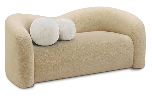 Kali 62" Faux Shearling Teddy Fabric Upholstered Loveseat