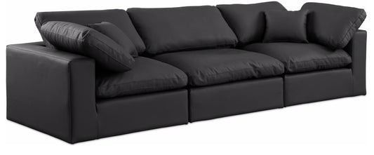 Comfy Vegan Leather Upholstered Modular Sofa