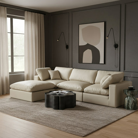 Comfy Chaise Sectional — Vegan Leather