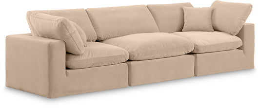 Comfy Velvet Upholstered Modular Sofa
