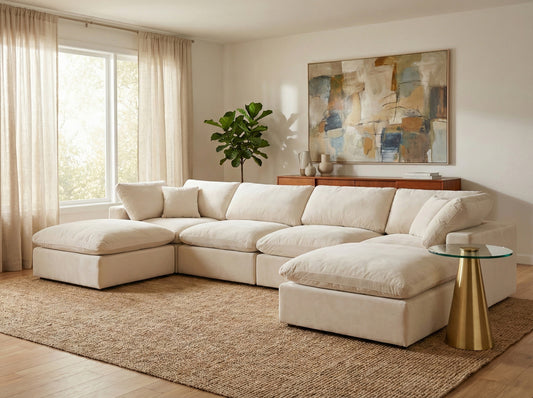 Comfy Double-Chaise Sectional — Velvet