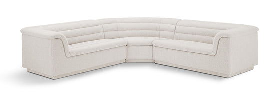 Cascade 148" × 80" 3-Piece Modular Sectional — Bouclé