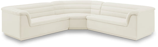 Cascade 148" × 80" 3-Piece Modular Sectional — Velvet