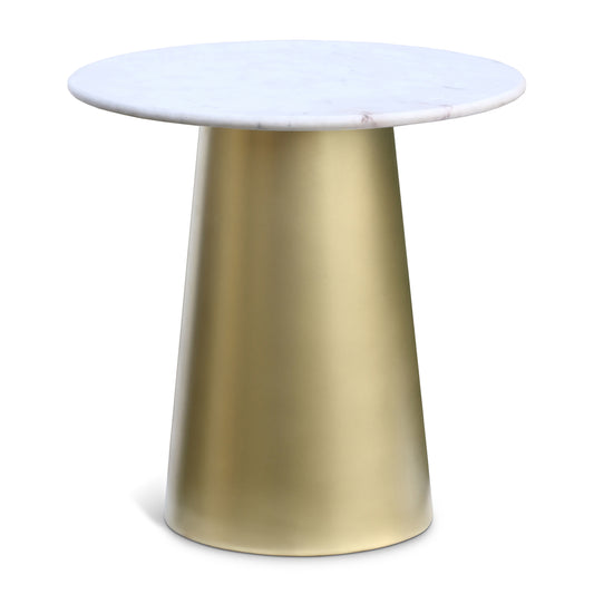 Sorrento Marble Top And Metal Base End / Side Table