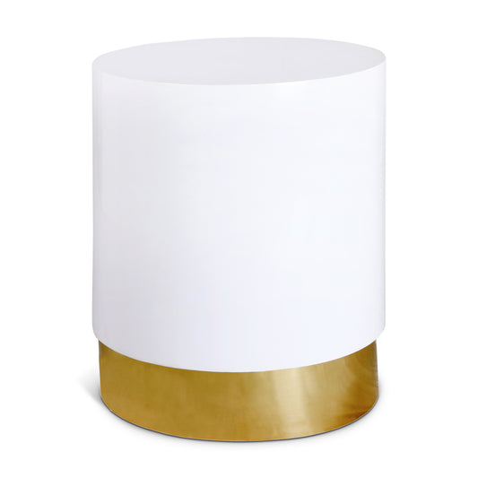 Deco Lacquer Finish Finish And Metal End Table