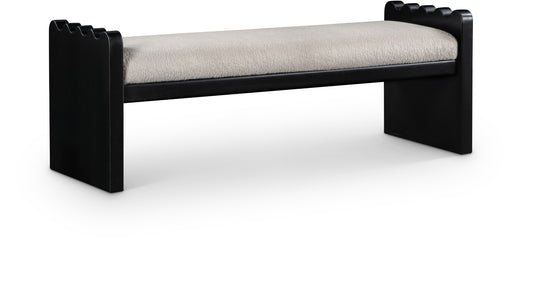 Sonia Velour Fur Fabric Upholstered Bench