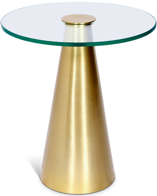 Glassimo Glass Top And Iron Base End Table