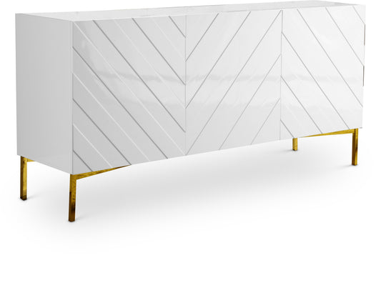 Collette Lacquer Finish And Stainless Steel Sideboard / Buffet