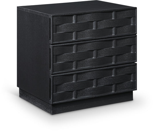 Weave Oak Veneer Nightstand