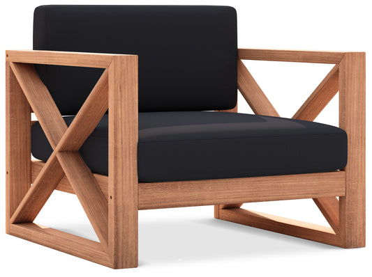 Anguilla Water Resistant Fabric Upholsetered Outdoor Patio Chair