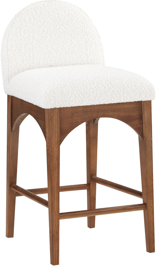 Waldorf walnut Boucle Counter Stool