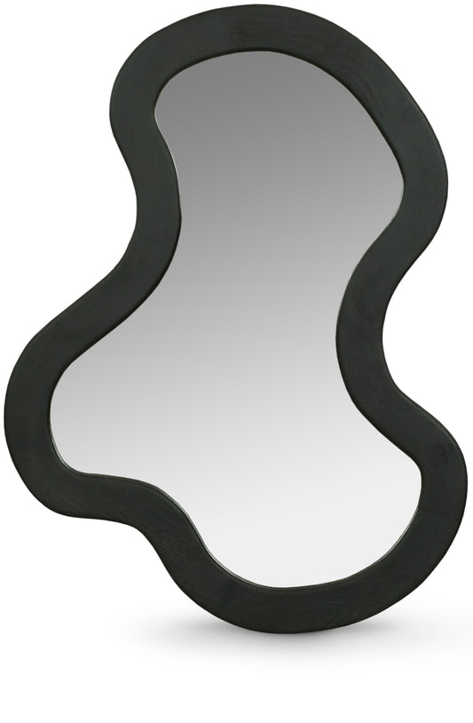 Oblique Acacia Wood Frame Mirror