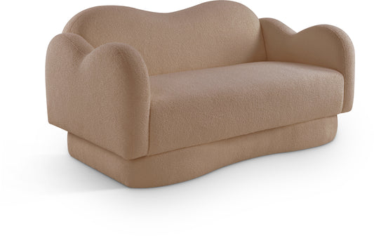 Bloom 58" Teddy Fabric Upholstered Loveseat