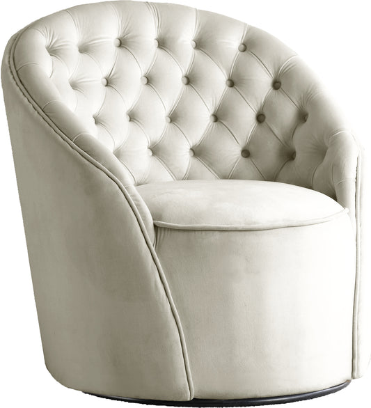 Alessio Velvet Upholstered Swivel Accent Chair