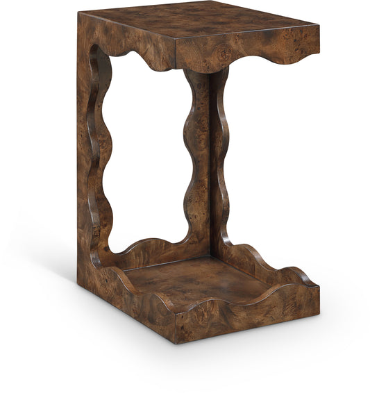 Vassa Burl Veneer End Table