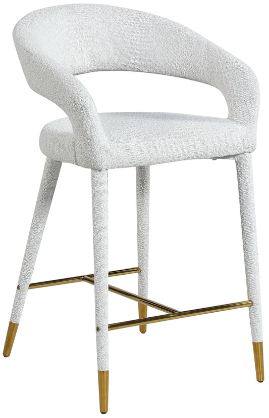 Destiny Gold Boucle Counter Stool