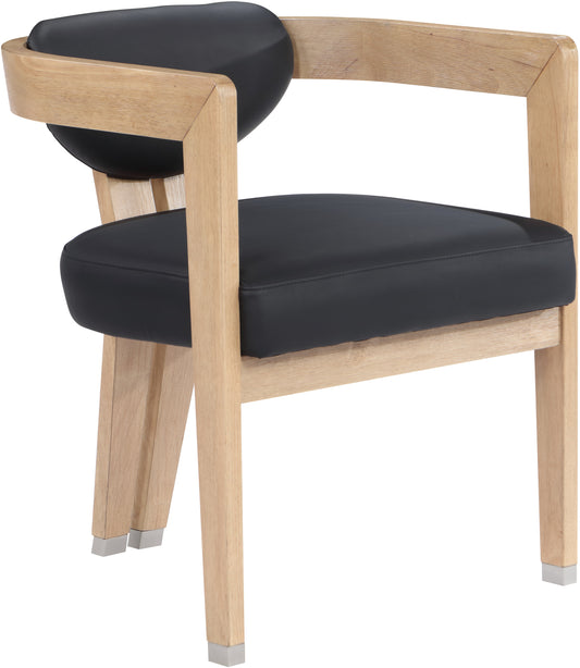 Carlyle Natural Wire Brush Vegan Leather Dining Chair