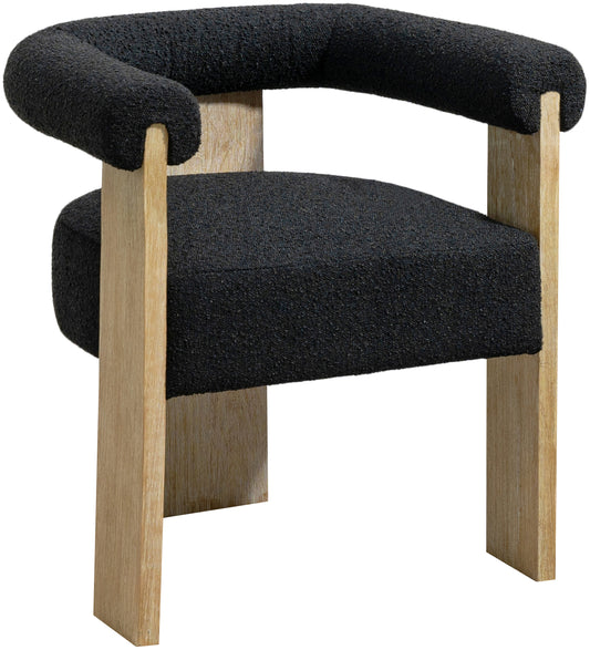 Barrel Natural Boucle Dining Chair