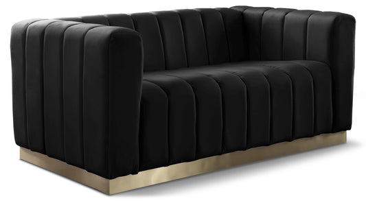 Marlon 62.5" Velvet Upholstered Loveseat