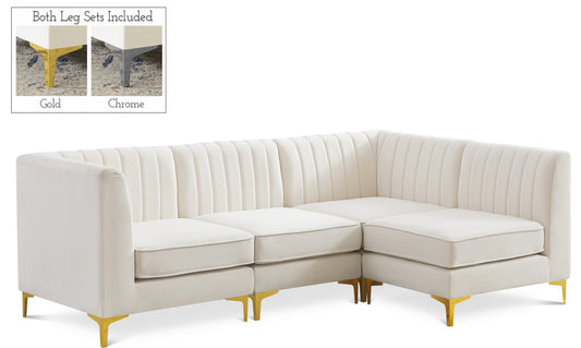 Alina Chaise Sectional — Velvet