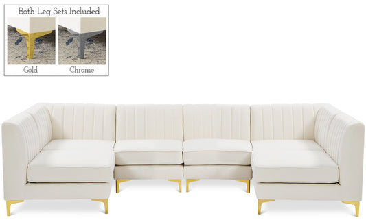 Alina Double-Chaise Sectional — Velvet