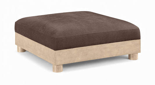 Turin Chenille Fabric Upholstered Modular Ottoman