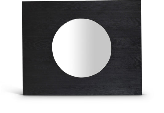 Optic Oak Wood Frame Mirror