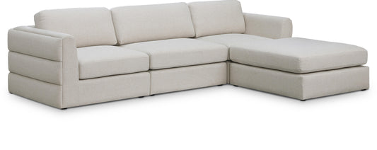 Beckham Chaise Sectional — Linen-Textured Fabric