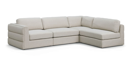 Beckham Corner Return Sectional — Linen-Textured Fabric