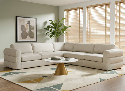 Beckham Corner Sectional — Linen-Textured Fabric