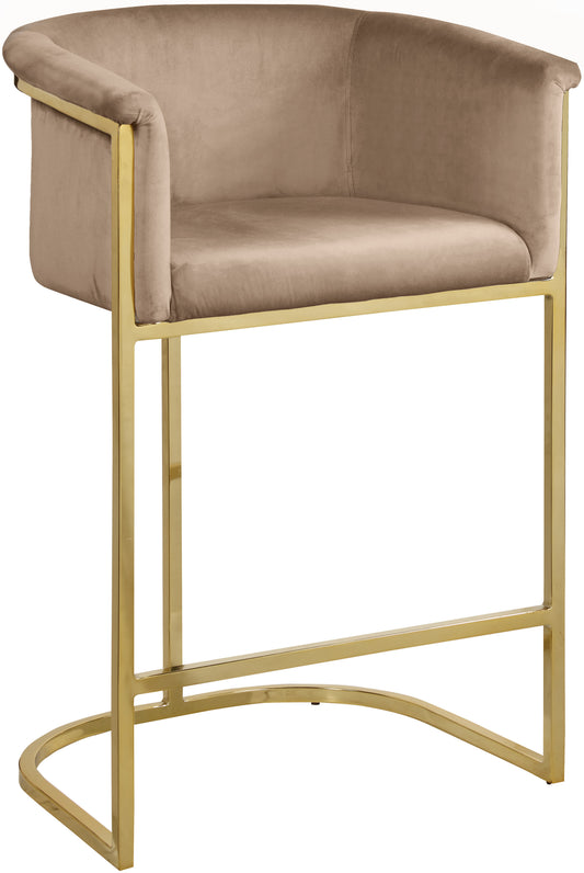 Donatella Gold Velvet Counter Stool