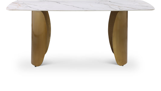 Niya Sintered Stone Top And Steel Base Dining Table