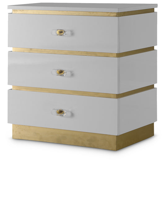 Esme Lacquer Finish And Metal Side Table