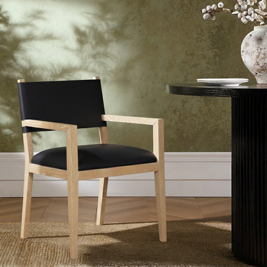 Avon Natural Vegan Leather Dining Armchair