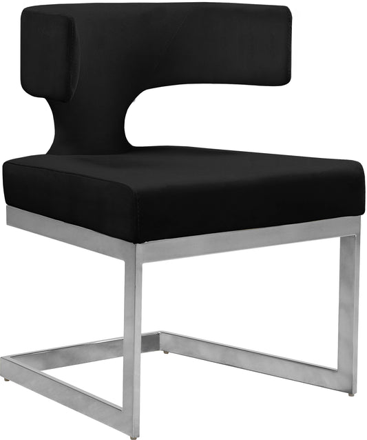 Alexandra Chrome Velvet Dining Chair