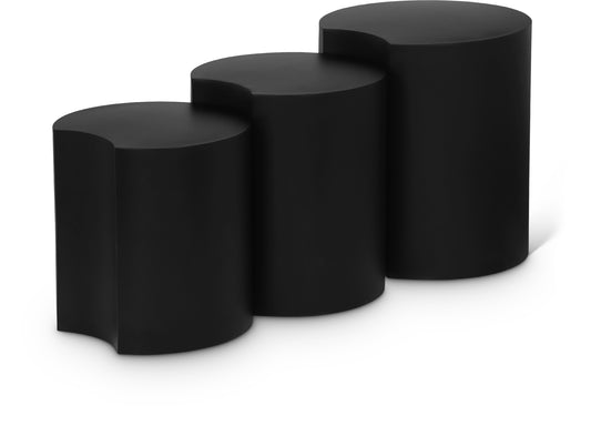 Dimple 3-Piece Nesting End Table — Linear Arrangement