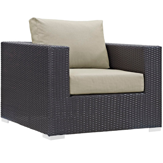 Convene Espresso Outdoor Patio Armchair
