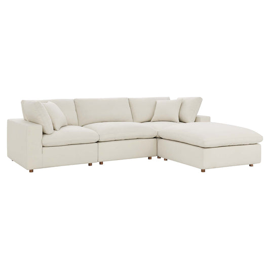 Commix Chaise Sectional — Linen-Textured Fabric