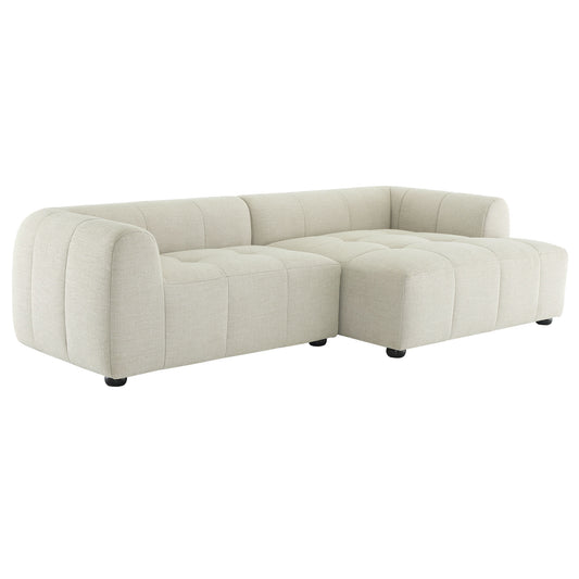 Liana Right Facing Upholstered Fabric Modular Sofa with Chaise