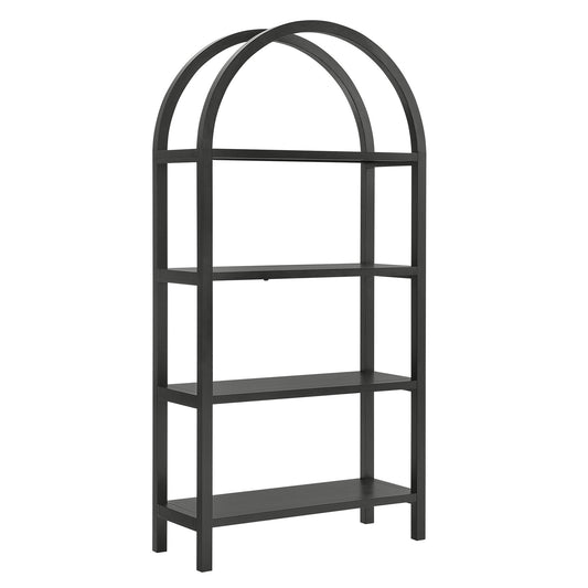 Vexley 72 Inch Large Arched Bookshelf