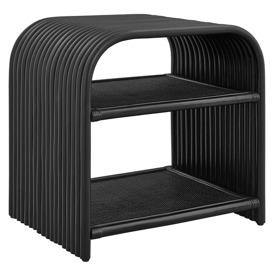 Eve Curved Rattan Side Table