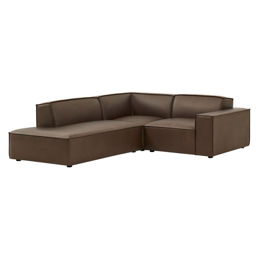 Restore Low-Profile Left Chaise Corner Sectional — Vegan Leather