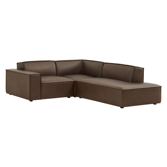 Restore Low-Profile Right Chaise Corner Sectional — Vegan Leather