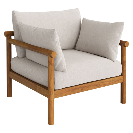 Eleni Outdoor Patio Teak Wood Armchair