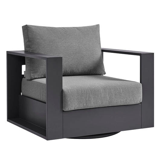 Tahoe Outdoor Patio Powder-Coated Aluminum Swivel Armchair