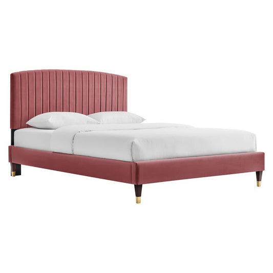 Alessi Velvet Platform Bed
